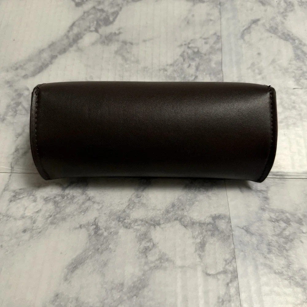 Oliver Peoples Soft Eyeglass/Sunglass Case  - Brown  - New Authentic Logo